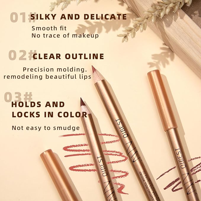 12PCS Matte Lip Liner Set,Waterproof Lipstick Liner Slim,High Slim,High