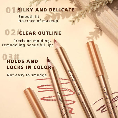 12PCS Matte Lip Liner Set,Waterproof Lipstick Liner Slim,High Slim,High