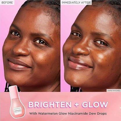 Glow Recipe Stocking Stuffer Niacinamide Serum Dew Drops Ornament - Hydrating Face Serum & Illuminating Makeup Primer for Dewy, Glass Skin + Hyaluronic Acid for Plumping & Highlighting (15 ml)