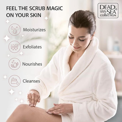 Dead Sea Collection Argan Salt Scrub – Exfoliating Body Scrub for Women – Moisturizing and Nourishing Skin – with Pure Oils and Dead Sea Minerals (23.28 Oz)