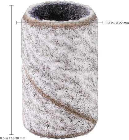 100 Pieces Large Nail Sanding Bands Professional Nail Manicure Great Fit for Nail Drill Bits for Acrylic Nails (240 Grit, Zebra)