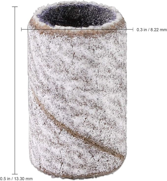 100 Pieces Large Nail Sanding Bands Professional Nail Manicure Great Fit for Nail Drill Bits for Acrylic Nails (240 Grit, Zebra)
