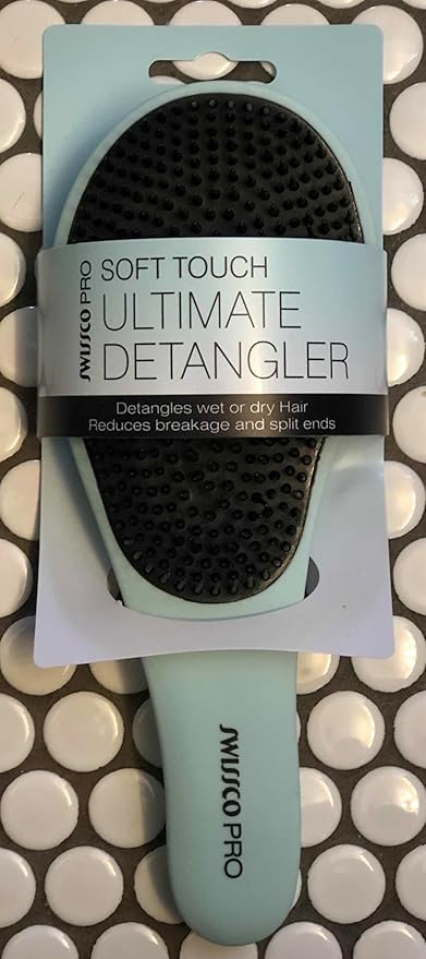Swissco Pro Soft Touch Ultimate Detangler Hair Brush (Light Seafoam Blue)