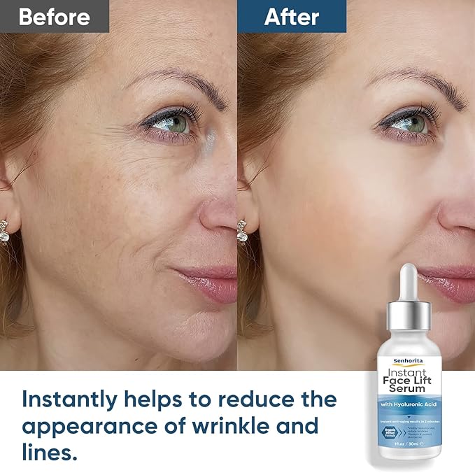 Instant Face Lift Serum, 2-Minute Temporary Skin Lifting & Tightening Serum for Women with Plant Extract, Visibly Firming Loose Sagging Skin for Face and Neck