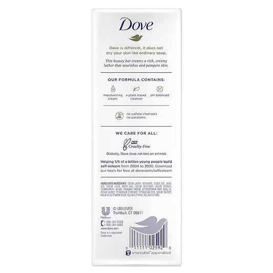 Dove Beauty Bar Gentle Skin Cleanser Moisturizing For Gentle Soft Skin Care Shea Butter More Moisturizing Than Bar Soap 3.75 oz 14 Bars