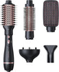 Wavytalk Hair Dryer Brush Set, Air Sculpt 5-in-1 Hot Air Brush Set | Blowout Brush Styler for Salon Blowouts, Volumizing, and Straightening, Sleek Frizz-Free for Every Hair Type, Black