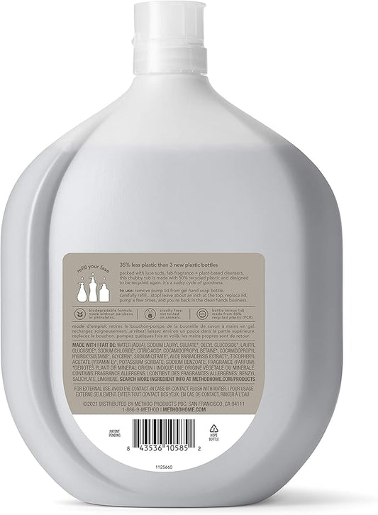 Method Premium Gel Hand Soap Refill, Violet + Lavender, Recyclable Bottle, Biodegradable Formula, 34 fl oz (Pack of 4)