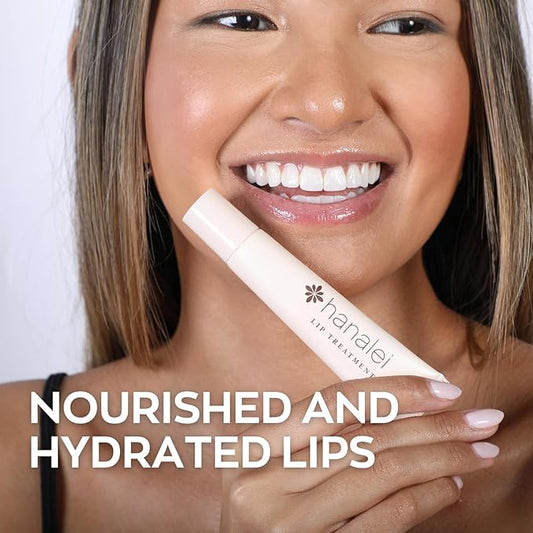 Hanalei Hydrating Lip Treatment Balm – Cruelty-Free, Paraben-Free Moisturizer for Severely Dry, Chapped Lips – Kukui Oil, Shea Butter & Grapeseed Oil – Clear Tint, Travel-Size 3-Pack (5ml X 3)