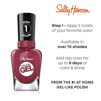Sally Hansen Miracle Gel Nail Polish, Shade Love Me Lilac #494 (Pack of 2)