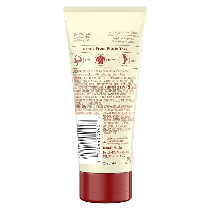 Old Spice Whole Body Deodorant for Men, Total Body Deodorant, Cucumber + Avocado, Aluminum Free Deodorant Cream for 24/7 Freshness // Dermatologist Tested Whole Body Deodorant, 3.0 oz