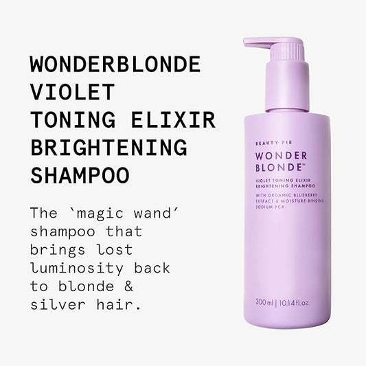 Beauty Pie WonderBlonde Violet Toning Elixir Brightening Shampoo For Reviving & Hydrating Hair