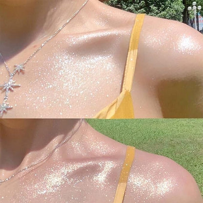 Highlighter Powder Spray, Longwear Glitter Spray for Body,