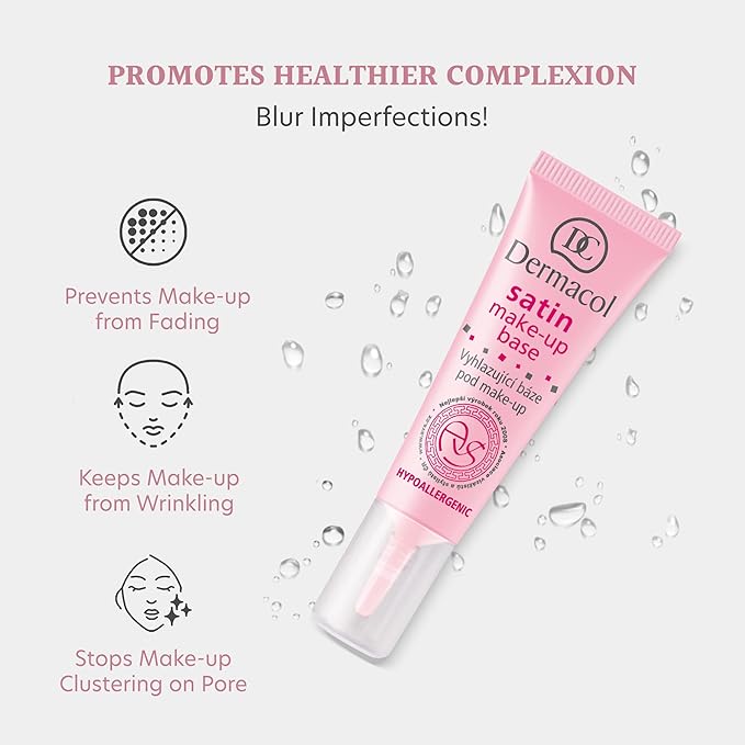 Dermacol - Satin Makeup Base, Matte Face Primer No Preservatives, 10 mL
