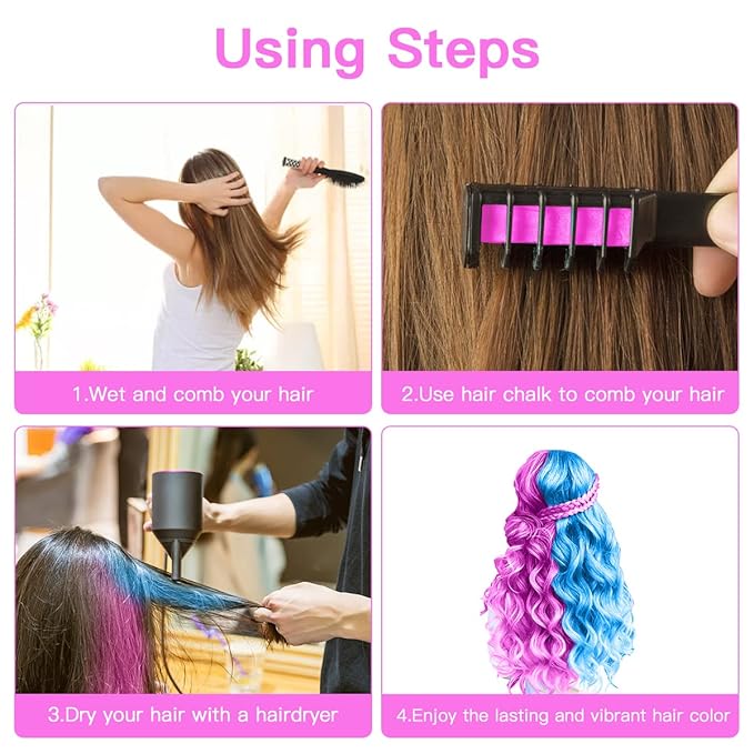 MSDADA Hair Chalk for Girls-New