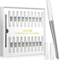 Dermaplaning Tool for Face Exfoliation, with 20 Replaceable Blades, Facial Shaver/Eyebrow Razor, Peach Fuzz Removal Eyebrow Shaper for Women, Easy to Use Dermaplaner Help Exfoliate and Smooth Skin