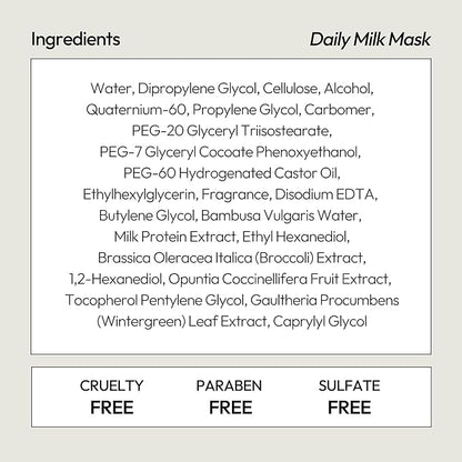 LAPCOS Milk Sheet Mask, Moisturizing Daily Face Mask to Replenish and Restore Dry Skin, Korean Beauty Favorite, 5-Pack