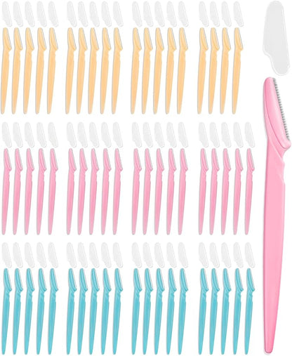 MoHern Dermaplane Razor, 60 Pcs Face Razors for Women and Men, Multipurpose Eyebrow Razor, Dermaplaning Tool for Face Multi-Color