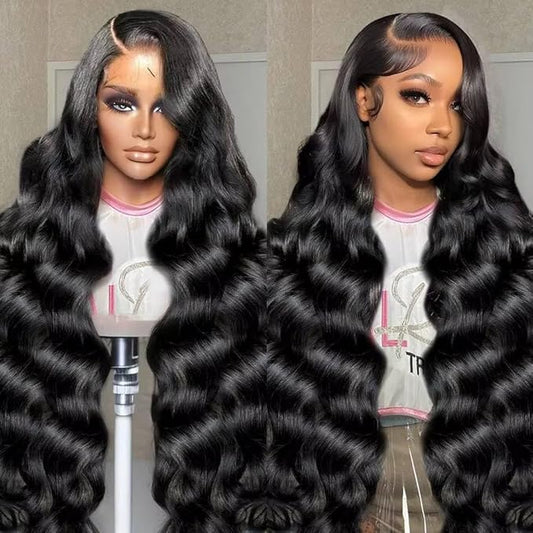 5x5 HD Lace Closure Wigs Human Hair 5x5 Body Wave Closure Wig for Women Virgin Human Hair Pre Plucked with Baby Hair 180% Density 5x5 Closure Wig True to length Natural Color 22 inch