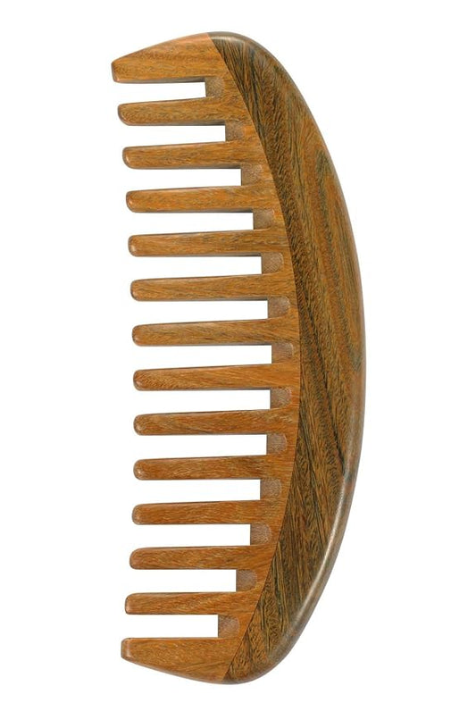 Louise Maelys Wooden Wide Tooth Comb for Curly Hair Anti-Static Sandalwood Hair Combs for Adults and Kids