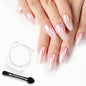 beetles Gel Polish White Chrome Nail Powder for Gel Nails, Pearl Nail Powder Mirror Effect Nail Glitter Manicure Holographic Pigment for Nail Art Design Gifts