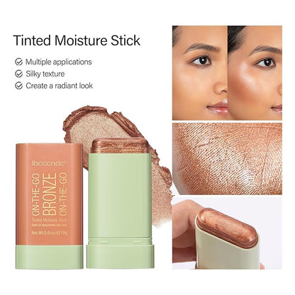 MEICOLY Cream Bronzer Stick, Natural Highlight Contour Makeup,Face