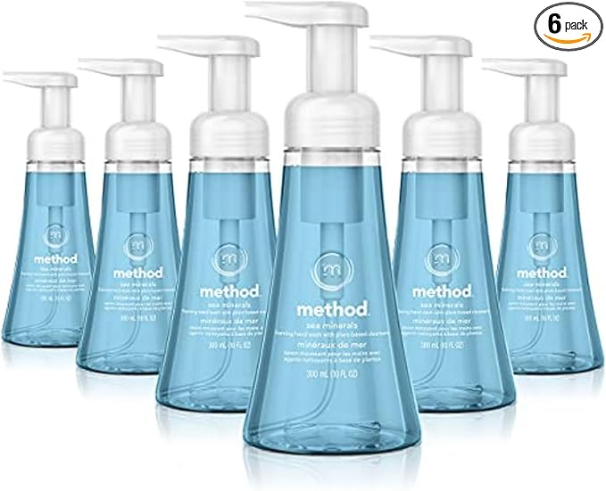 Method Foaming Hand Soap, Sea Minerals, Paraben and Phthalate Free, Biodegradable Formula, 10 Fl Oz (Pack of 6)