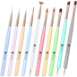 KINGMAS Nail Art Brushes, 10Pcs