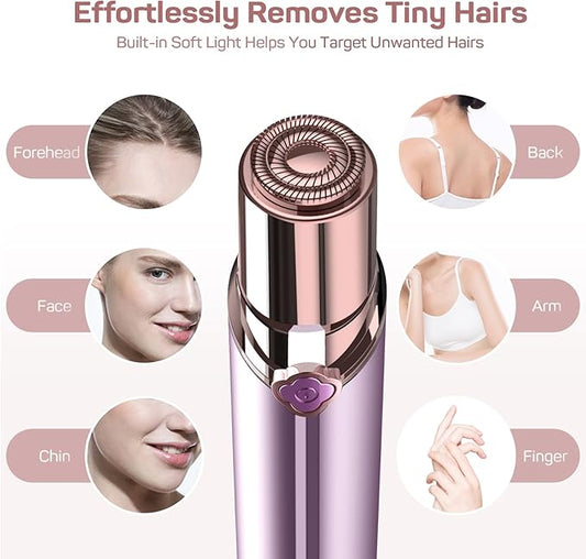 Facial Hair Removal for Women, Painless Electric Facial Hair Remover for Face, Chin，Upper Lip with USB Rechargeable
