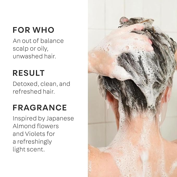 NATURELAB. TOKYO Perfect Clean Clarifying Scalp Scrub 2-in-1 Shampoo and Scalp Scrub Hair Treatment (8.1 oz) & Perfect Clean Scalp Balancing Sake Rinse (7 oz)
