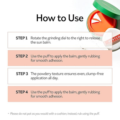 PESTLO Saferecipe No Sebum Grinding Sun Pact SPF 50+, PA+++ 0.63oz/ 18g- Grinding Dial Compact, Solid Cushion to a Soft Powdery Sunscreen, Sebum Control, Non-Irritating, Hypoallergenic Sun Pact