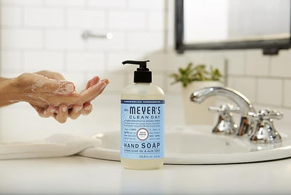 MRS. MEYER'S CLEAN DAY Hand Soap, Made with Essential Oils, Biodegradable Formula, Rain Water, 12.5 fl. oz - Pack of 3