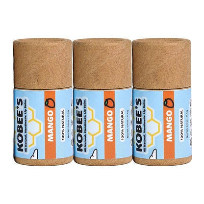 3 pack - Kobeesco Lip Balm, Lip Moisturizer, Lip Cure, Lip Balm, Chapstick (Mango)