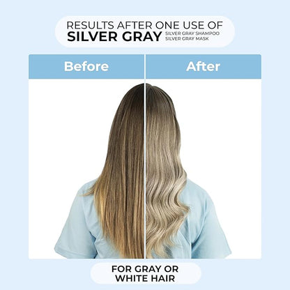 Naissant Icy Cool Blonde Hair Purple Toning Mask | Eliminates Brassiness | Neutralizes Yellow & Orange Tones | Paraben,Ammonia & Sulfate Free | Pro-Vitamin B5, Olive Oil & Honey (Cana Silver) 10.1FlOz