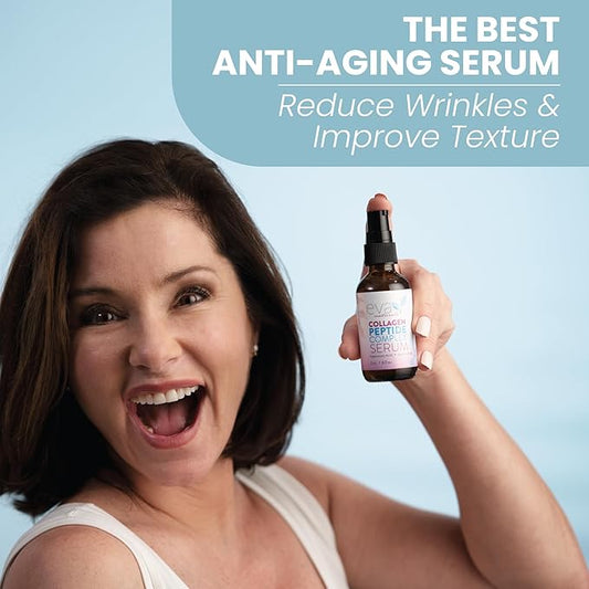 Collagen Peptide - Anti Aging Collagen Serum for Face, Skin Brightening, Reduces Fine Lines & Wrinkles, Heals and Repairs Skin, Microneedling with Hyaluronic Acid (2 oz)