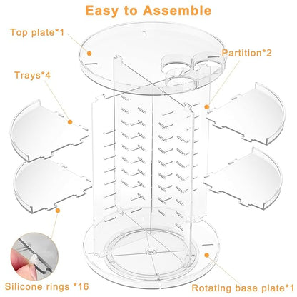 Rotating makeup organizer, diy 8