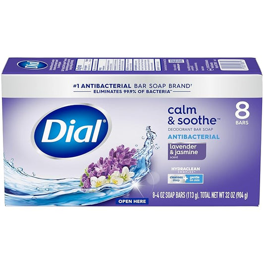 Dial Antibacterial Bar Soap, Mountain Fresh, 32 Bars, 8 Count (Pack of 4)