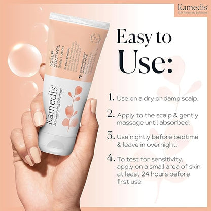 KAMEDIS Moisturizer Leave-On Botanical Scalp Lotion. For Dandruff, Dry, Itchy, Flaky and Sensitive Scalp Skin. Over-Night Head Mask, Parabens Free. 3.38 Fl Oz. (Scalp Lotion (2pk))