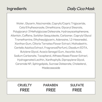 LAPCOS Cica Sheet Mask, Daily Face Mask with Cantella Plant Extract to Regenerate and Revitalize Skin, Korean Beauty Favorite, 5-Pack