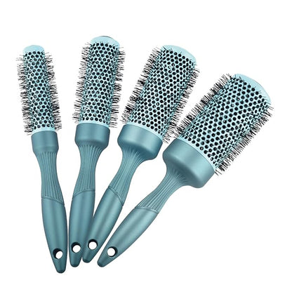 5pcs Round hair Brush Set for Blow Drying Curling, Professional curly hair brushBrush Leaves Hair Shiny Heat Styling Brush 5 Different Sizes Works Very Well with The Blow Dryer
