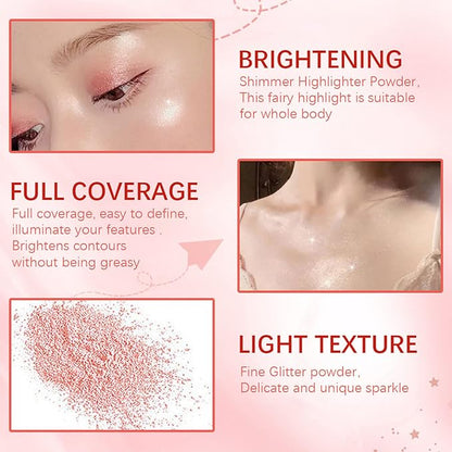 Polvo De Hadas Highlighter Powder Stick Body Shimmer White Moonbeam