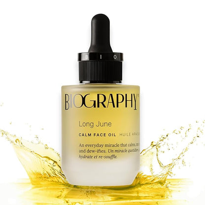 Biography Long June Quieting Face Oil, 30ml - Natural Smoothing & Clarifying Dry Oil. Clarifying, Moisturizing & Hydrating Beauty Facial Oil for Women w/Camellia, Vitamin E & Marula