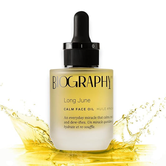 Biography Long June Quieting Face Oil, 30ml - Natural Smoothing & Clarifying Dry Oil. Clarifying, Moisturizing & Hydrating Beauty Facial Oil for Women w/Camellia, Vitamin E & Marula