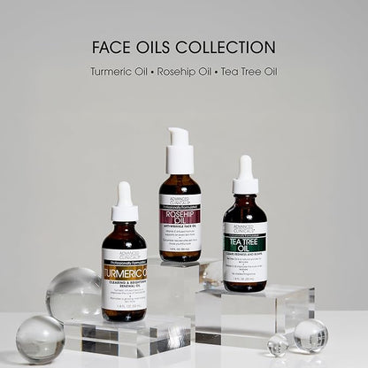 Advanced Clinicals Rosehip Oil For Face With Vitamin E + Botanicals Helps Improve Look Of Dark Spots, Wrinkles, Fine Lines, & Uneven Looking Skin Tone | Moisturizing Skin Care Face Serum, 1.8 Fl Oz
