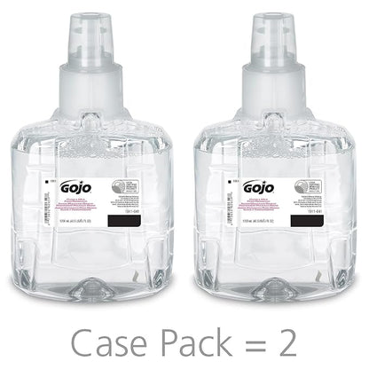 GOJO Clear & Mild Foam Handwash, EcoLogo Certified, 1200 mL Foam Hand Soap Refill LTX-12 Touch-Free Dispenser (Pack of 2) - 1911-02