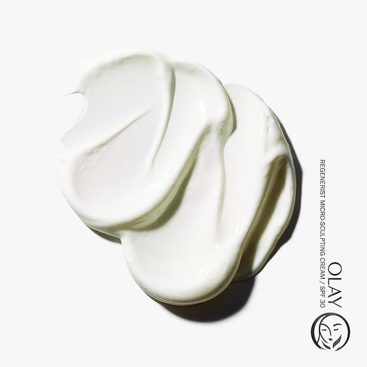 Face Moisturizer by Olay Regenerist Microsculpting Cream With SPF 30 Sunscreen and Vitamin E for Advanced Anti-Aging, 50ml