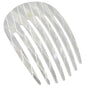Camila Paris CP3408 French Hair Side Comb Rounded, Nacro White, Handmade French Twist Hair Combs, Strong Hold Hair Clips for Women Bun Chignon, No Slip Styling Girls Hair Accessories Made in France