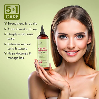 Botanic Hearth Rosemary & Batana Oil for Hair Growth (6.7 fl oz) | Revitalizing and Strengthening Hair Treatment for Fuller, Healthier-Looking Hair | Paraben Free | Suitable for All Hair Types