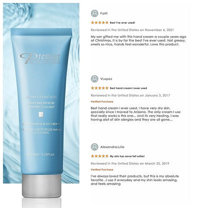 Premier Dead Sea Luxury Hand & Body Cream,
