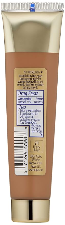 L'oreal Paris Visible Lift Blur Foundation, 211 Honey Fluid Ounce