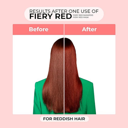 Naissant Deep Red Hair Toning Mask | Color Depositing | Moisturizes & Refreshes & Neutralizes Brassy Tones | Paraben, Ammonia & Sulfate Free | Pro-Vitamin B5, Olive Oil & Honey (Rojo Fuego) 10.1 Fl Oz